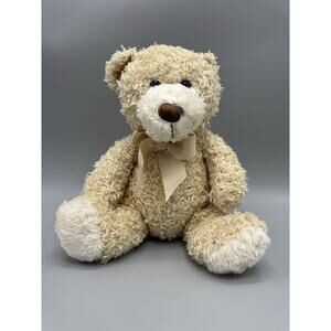 Burton + Burton Teddy Bear Plush Blonde Tan Beige 8.5 Inch Stuffed Animal Fluffy